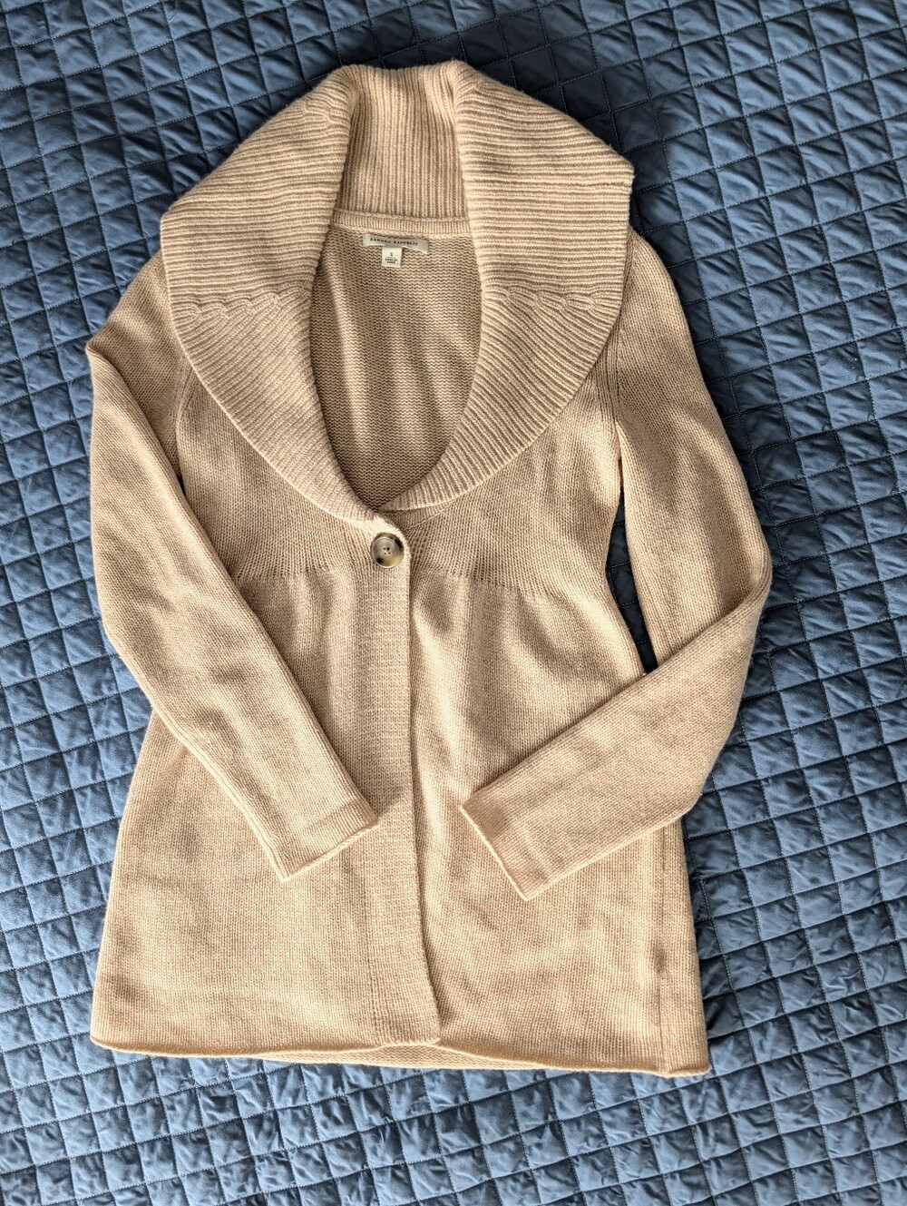 Banana Republic Shawl Collar Longline Cardigan - Light Beige